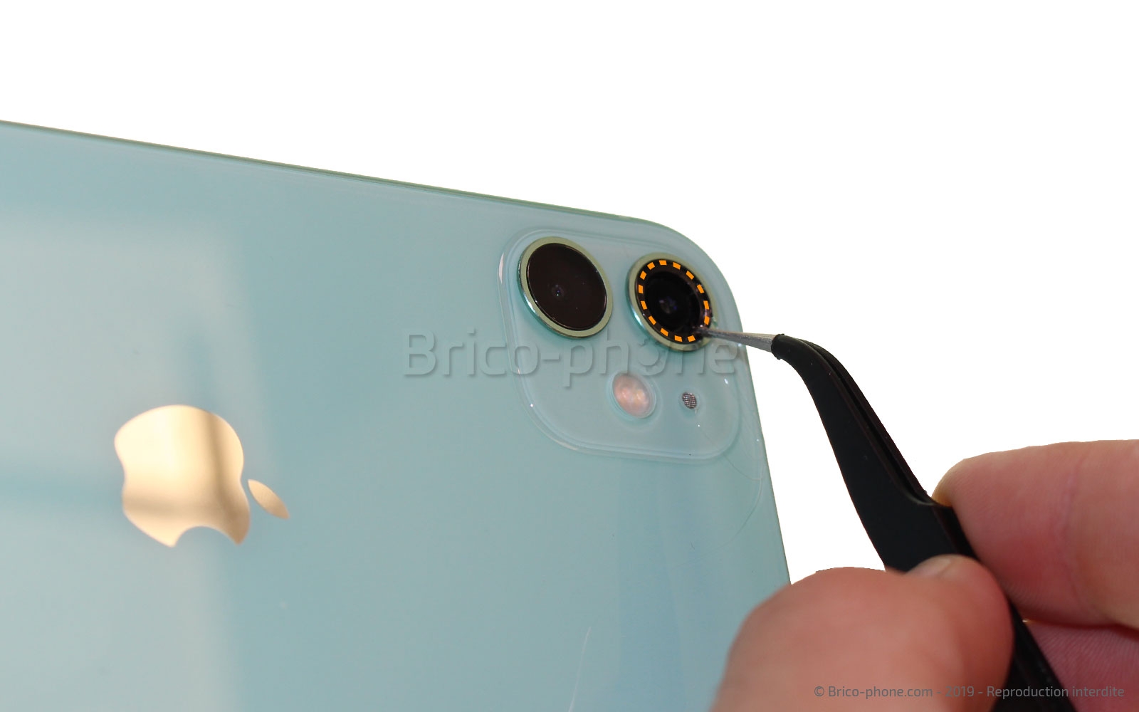 Changement de lentille de la caméra arrière sur iPhone 11 photo 3