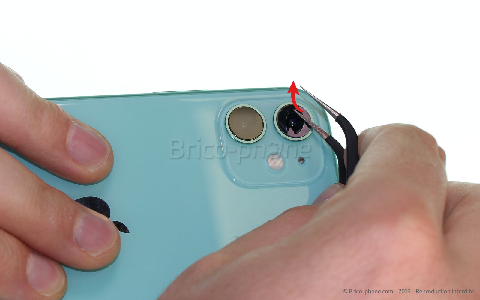 Tutoriel photos pour changer la lentille du module camera arrière de l