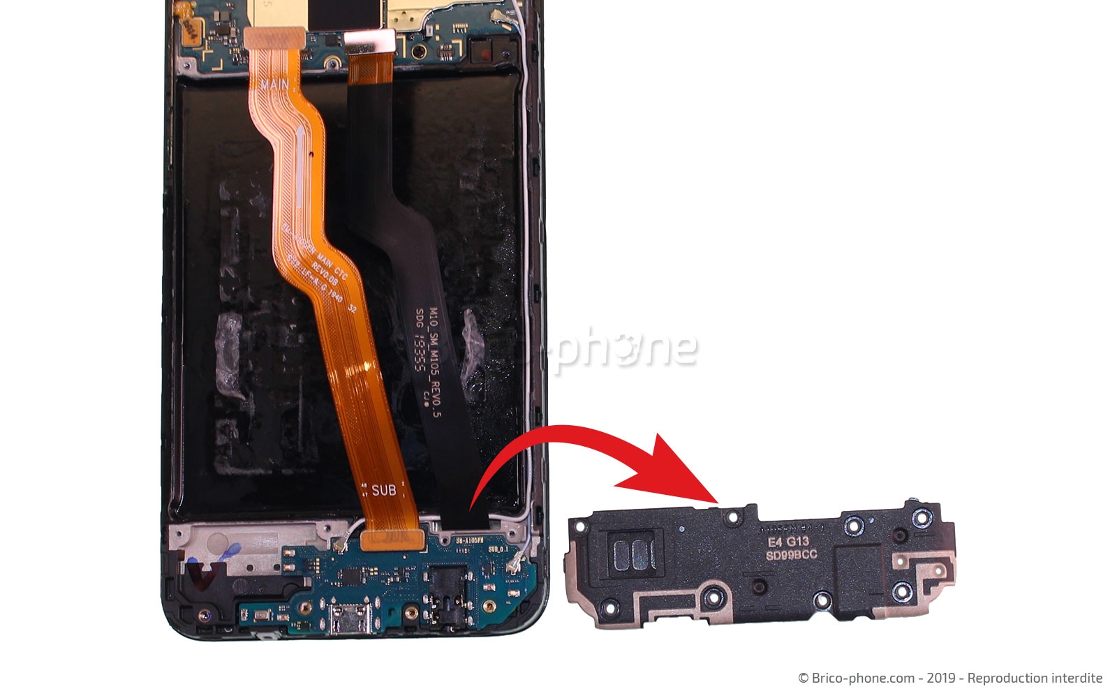 Changement du bloc écran pré-monté sur châssis sur Galaxy A10 photo 3