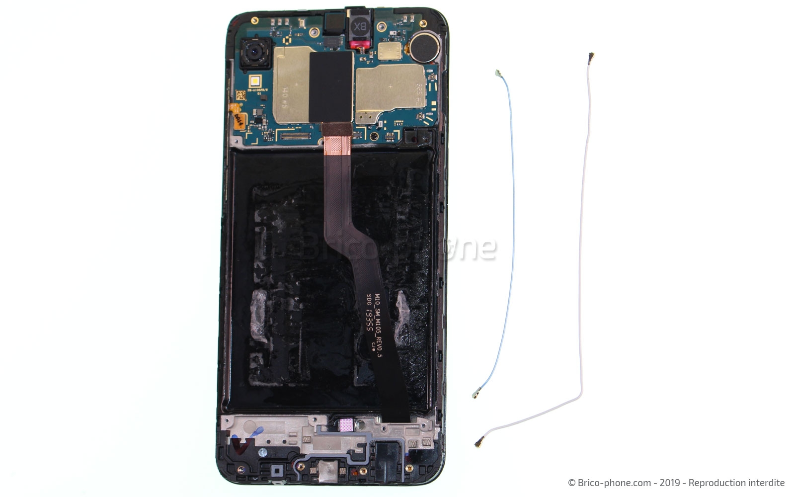Changement du bloc écran pré-monté sur châssis sur Galaxy A10 photo 3
