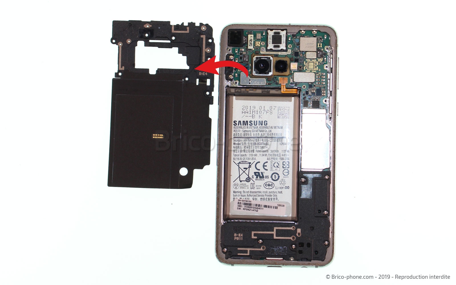 Démontage complet sur Galaxy S10e photo 4