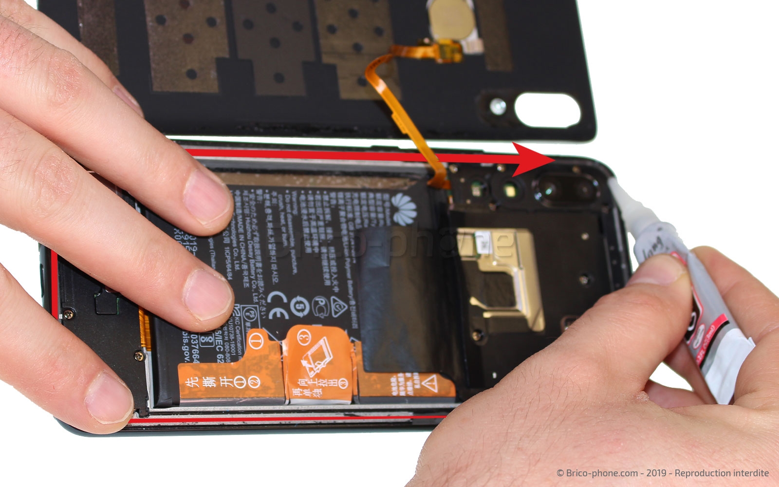 Changement de batterie sur P Smart Z photo 2