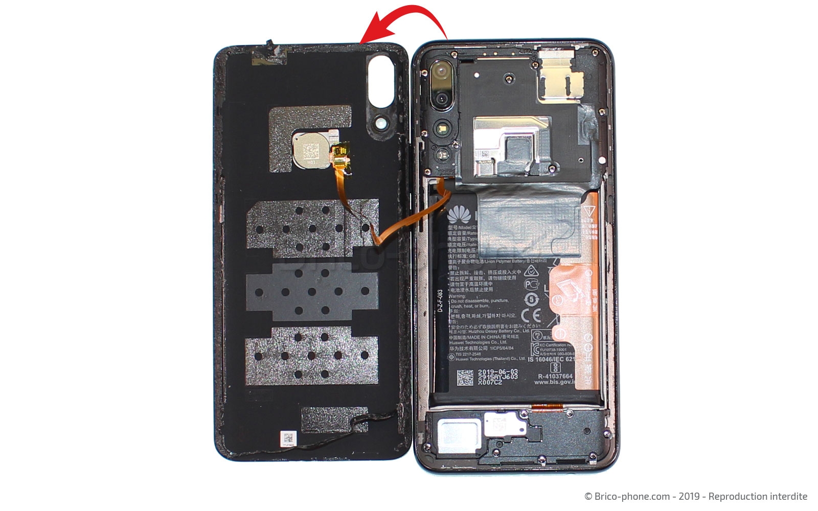 Changement de batterie sur P Smart Z photo 4