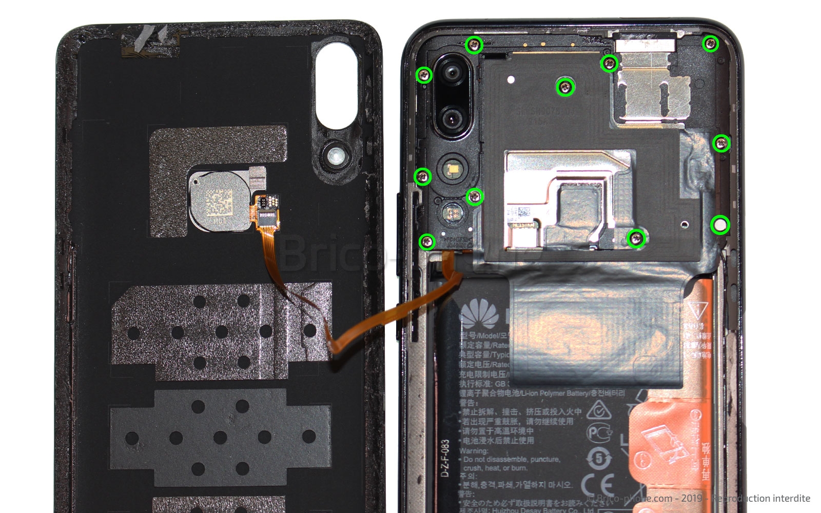 Changement de batterie sur P Smart Z photo 1