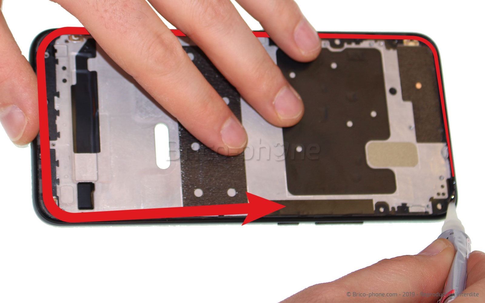 Changement d'écran (vitre et LCD) sur P Smart Z photo 2
