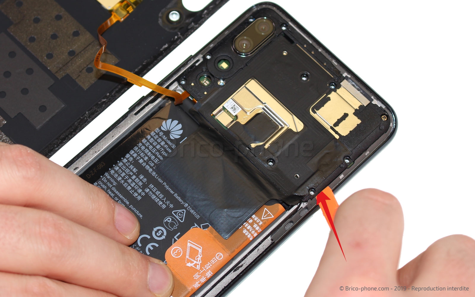 Changement d'écran (vitre et LCD) sur P Smart Z photo 2