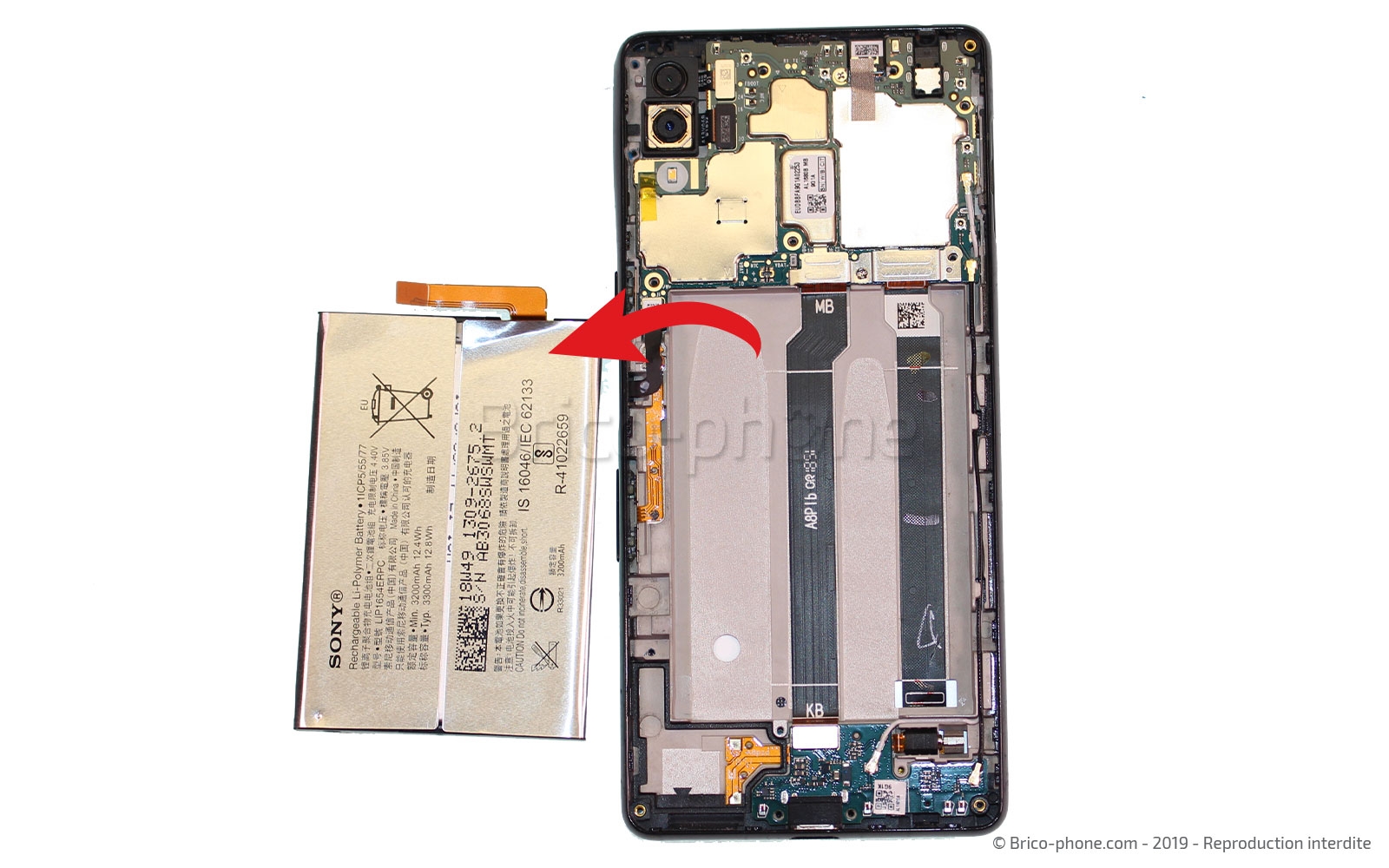 Changement de batterie sur Xperia L3 - L3 Dual photo 3