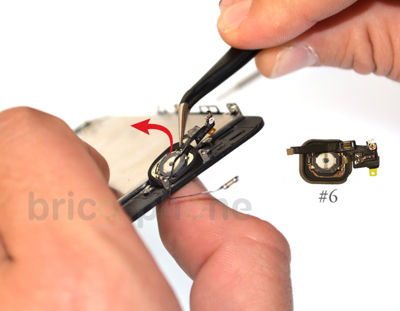 Changement d'écran complet pré-monté (châssis+vitre+LCD) sur iPhone 5S photo 1