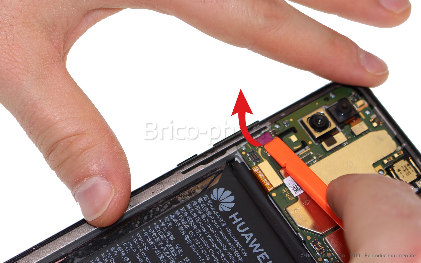 Changement du bloc écran complet avec batterie sur P Smart Z photo 1