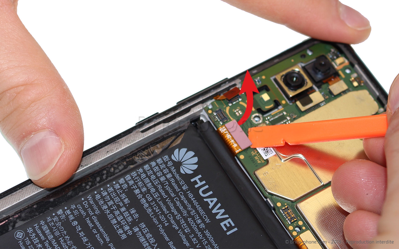 Changement du bloc écran complet avec batterie sur P Smart Z photo 2