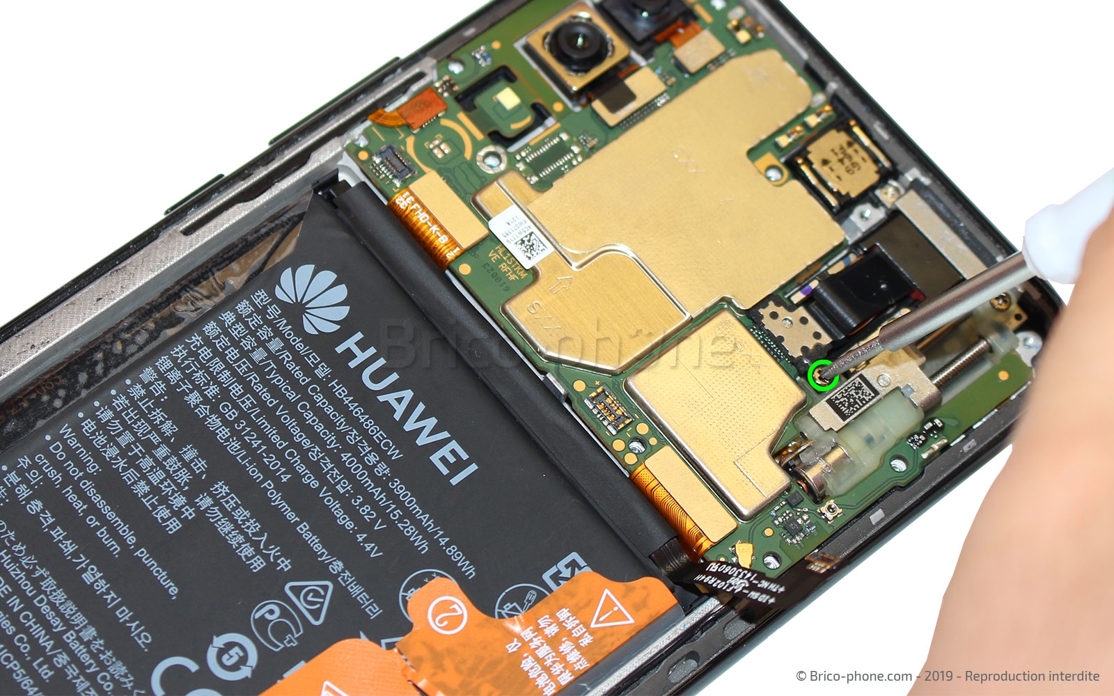 Changement du bloc écran complet avec batterie sur P Smart Z photo 1