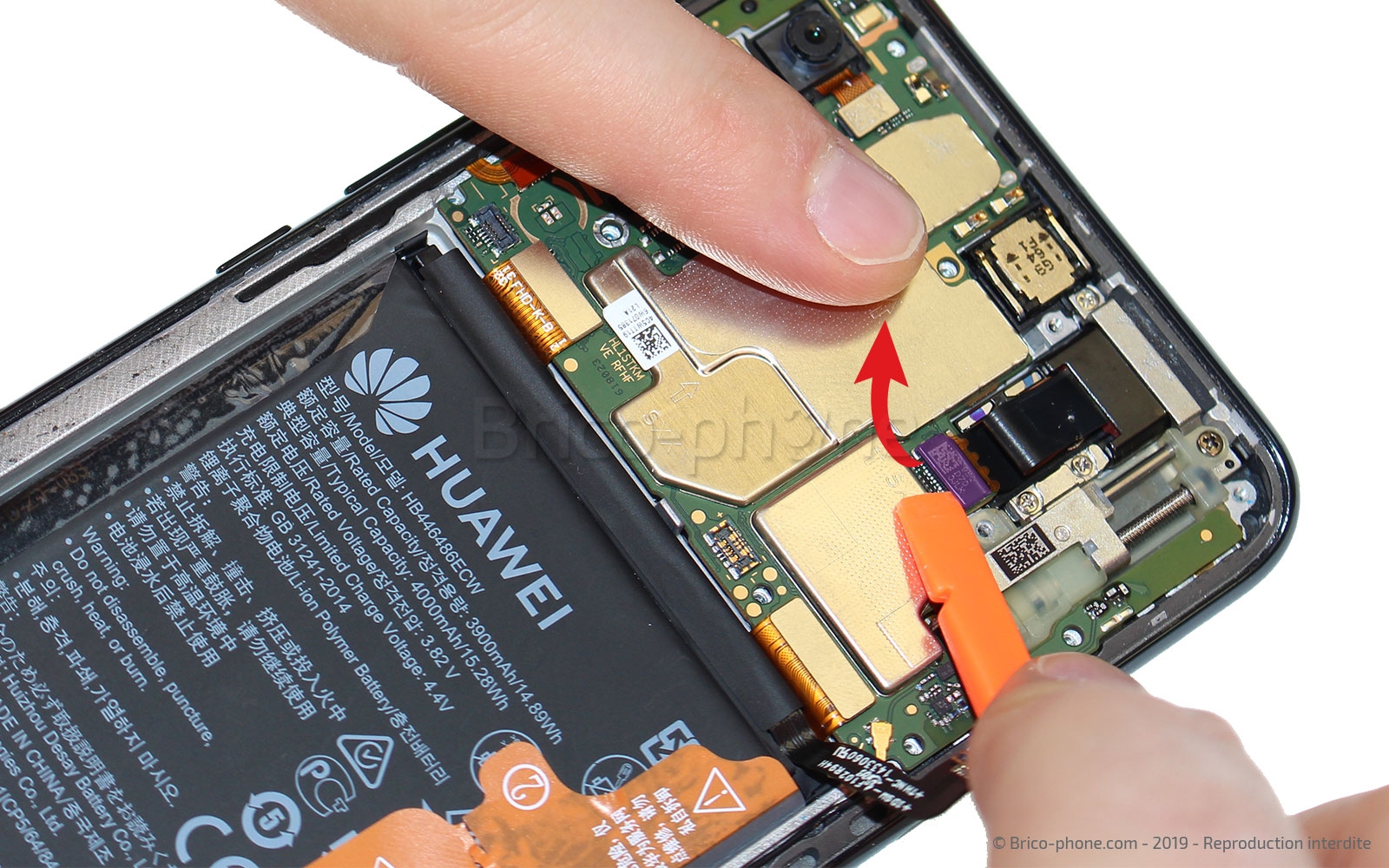 Changement du bloc écran complet avec batterie sur P Smart Z photo 3