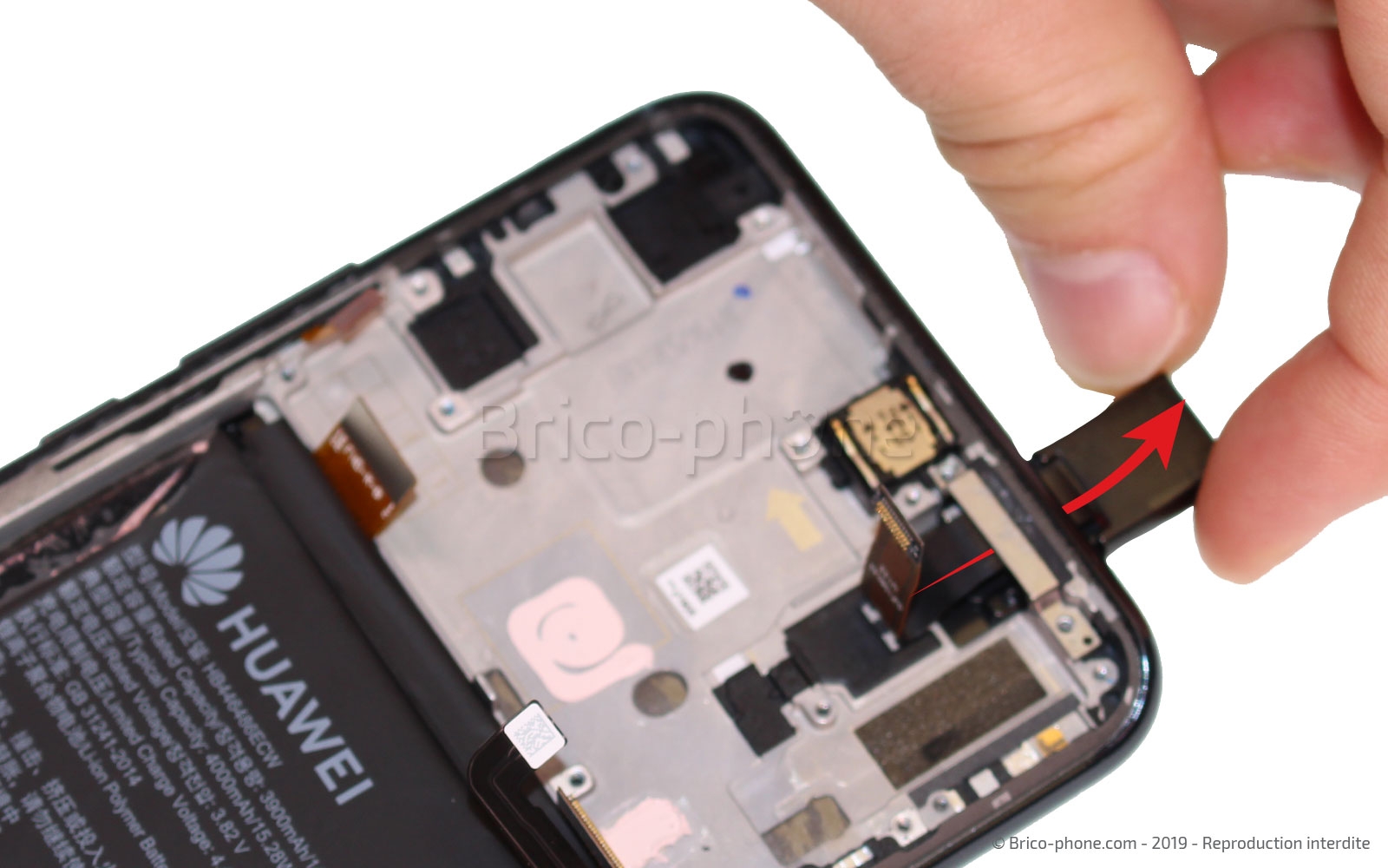 Changement du bloc écran complet avec batterie sur P Smart Z photo 1