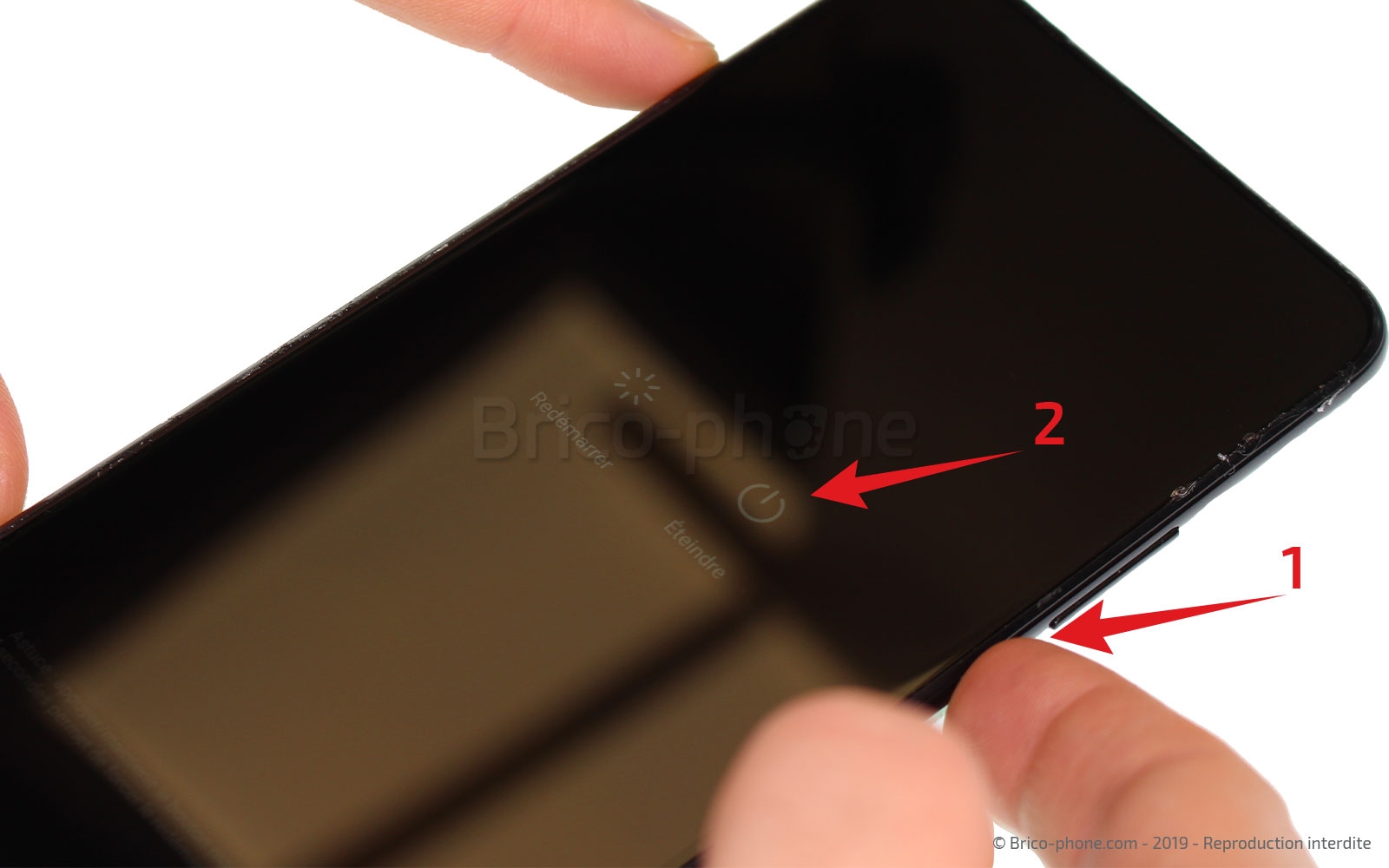 Changement du bloc écran complet avec batterie sur P Smart Z photo 3