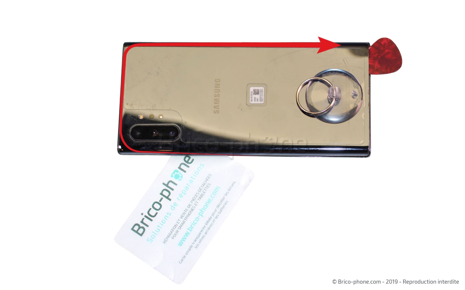 Changement du bloc écran pré-monté avec châssis sur Galaxy Note 10 Plus photo 3