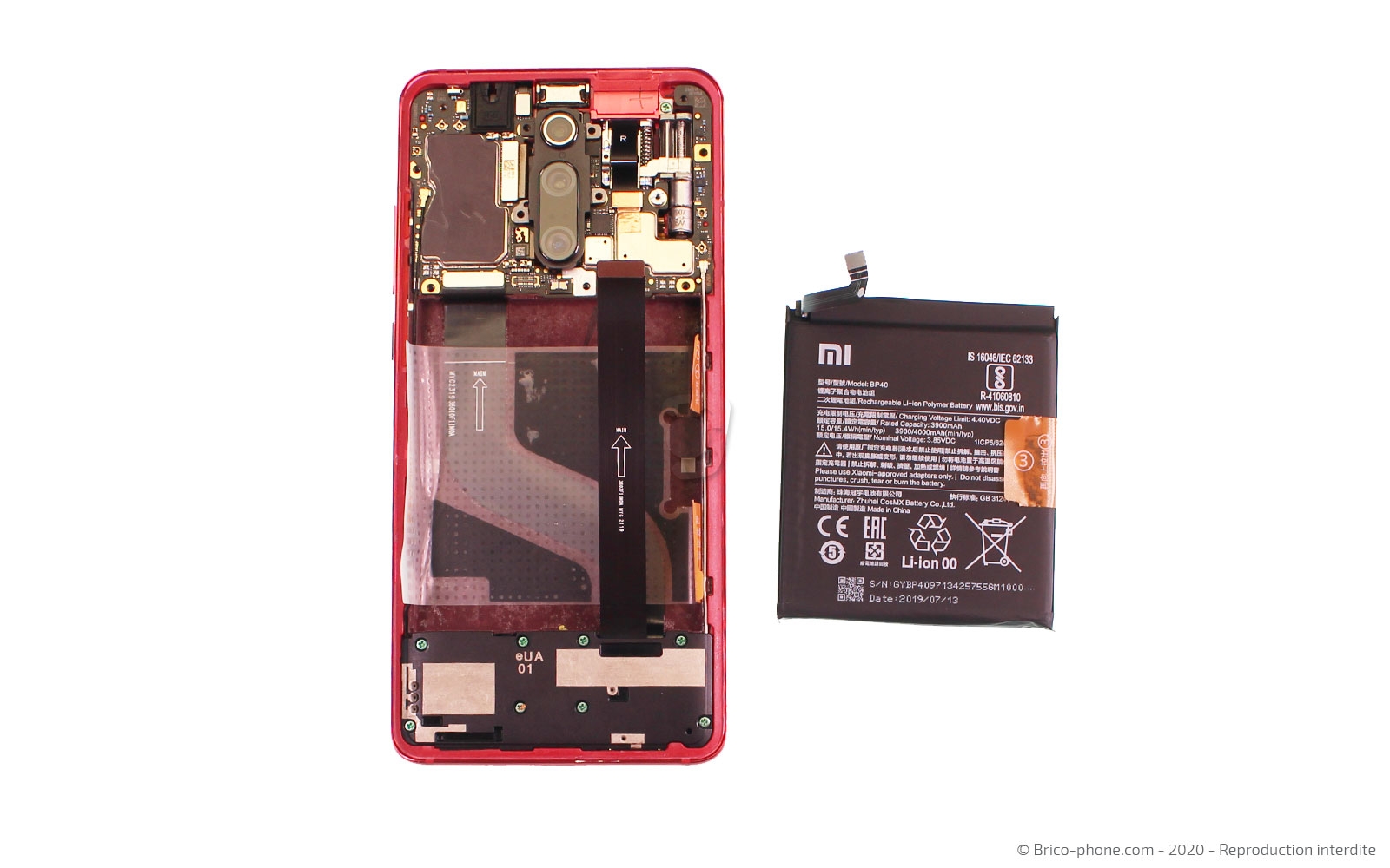 Changement de batterie sur Mi 9T - Mi 9T Pro photo 4