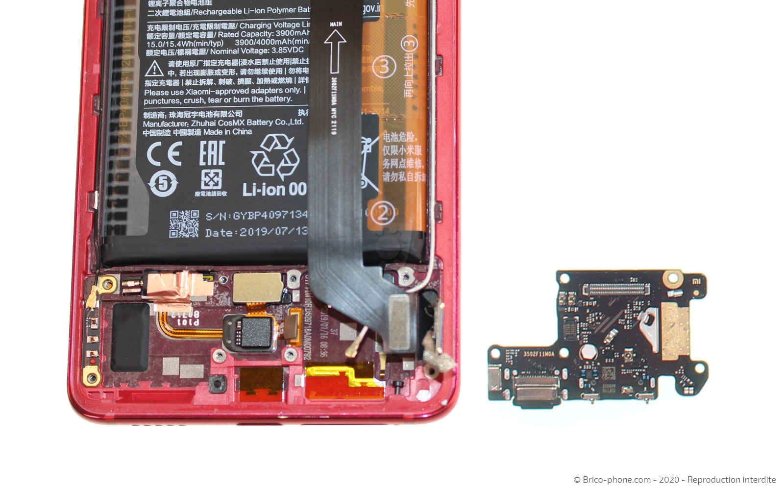 Changement du connecteur de charge sur Mi 9T - Mi 9T Pro photo 4