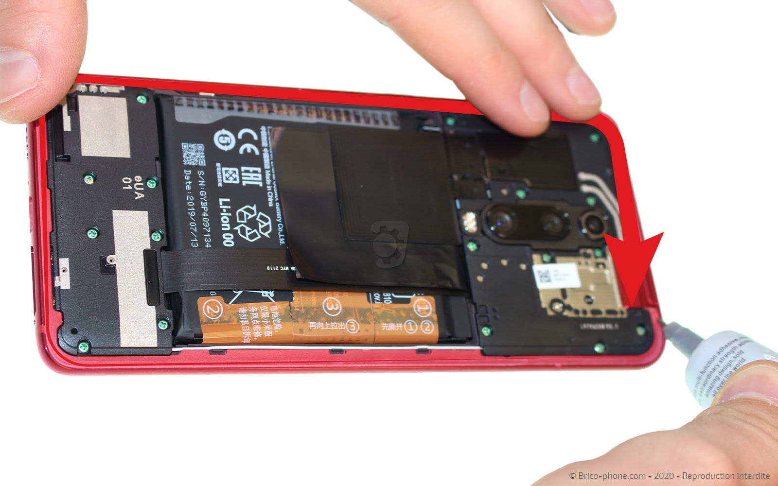 Changement du bloc écran sur châssis sur Mi 9T - Mi 9T Pro photo 3