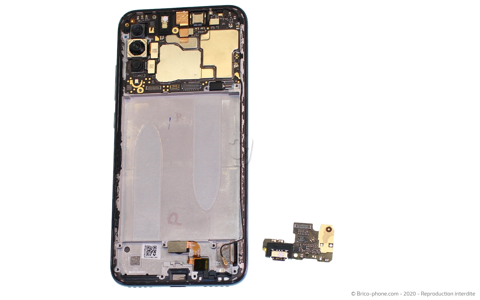 Changement du bloc écran avec châssis sur Mi A3 photo 4