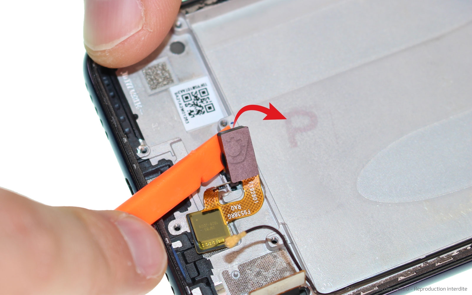 Changement du bloc écran avec châssis sur Mi A3 photo 3