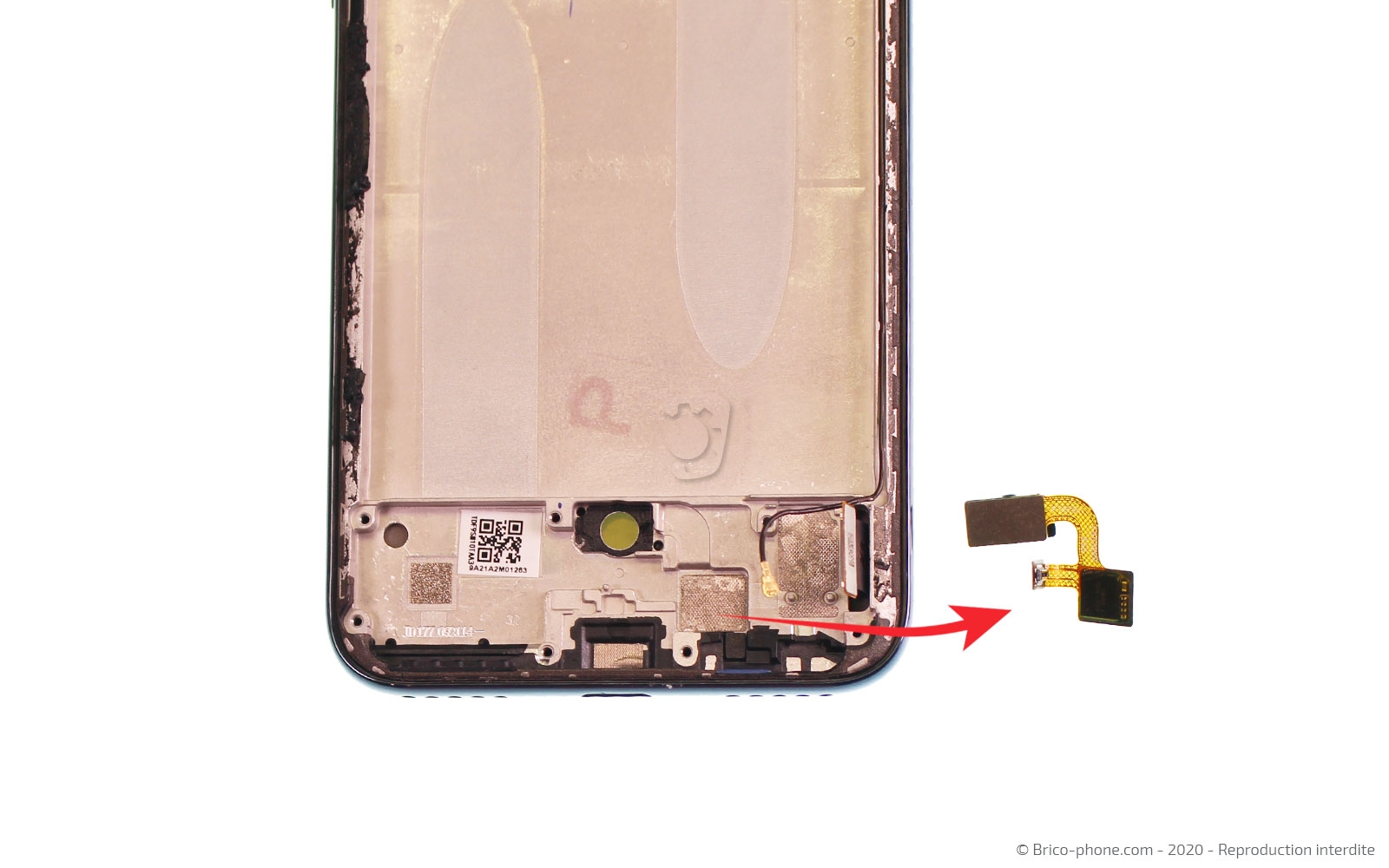 Changement du bloc écran avec châssis sur Mi A3 photo 4