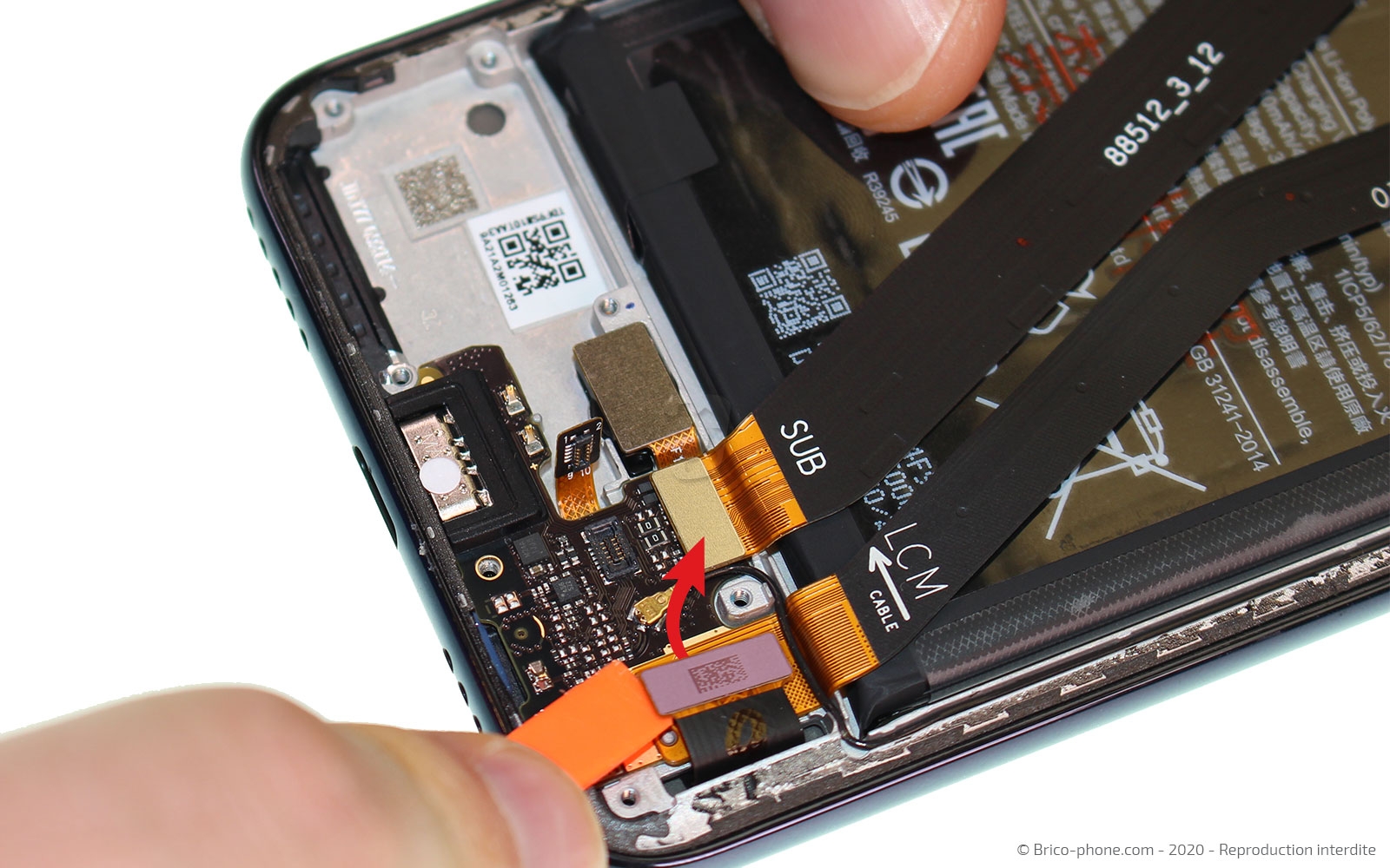 Changement du connecteur de charge sur Mi A3 photo 3