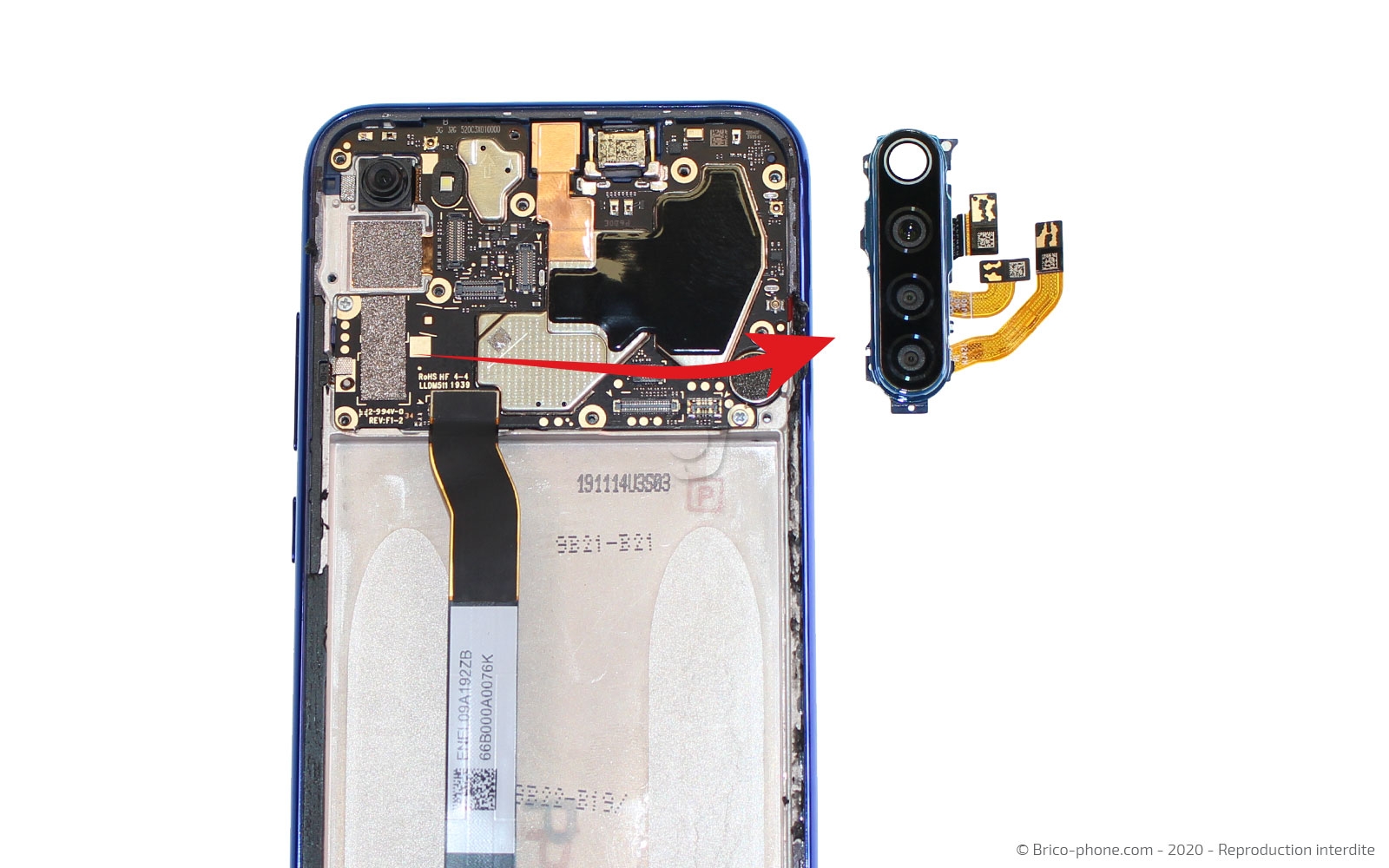 Démontage complet sur Redmi Note 8T photo 4