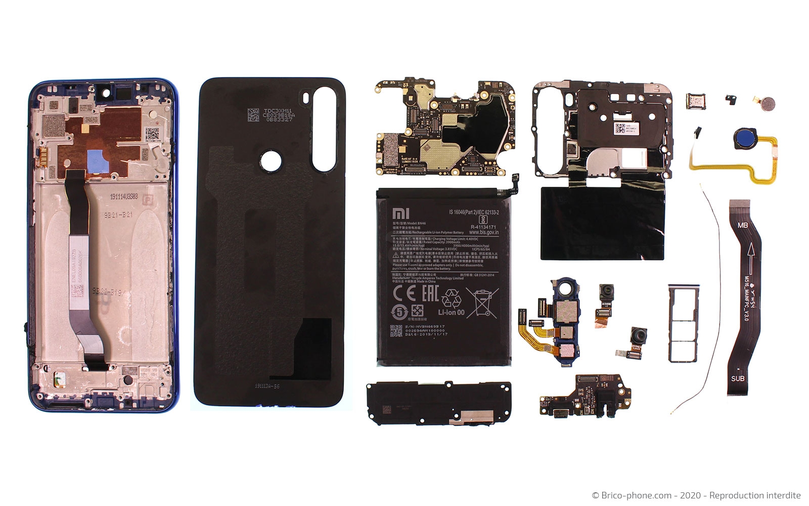 Démontage complet sur Redmi Note 8T photo 1