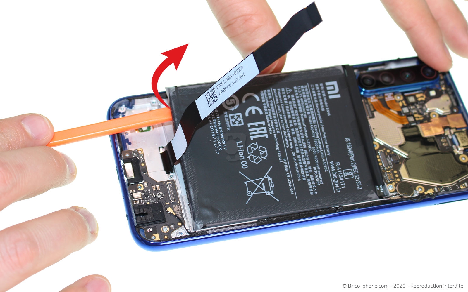 Changement du bloc écran sur châssis sur Redmi Note 8T photo 2