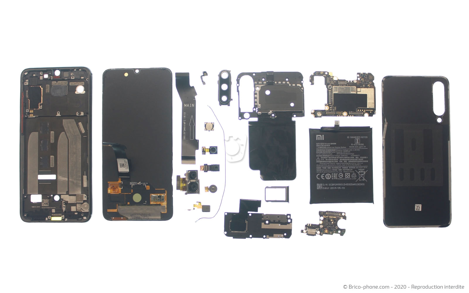 Démontage complet sur Mi 9 SE photo 1