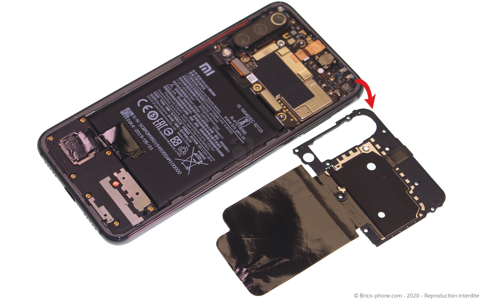 Changement de la batterie sur Mi 9 SE photo 4