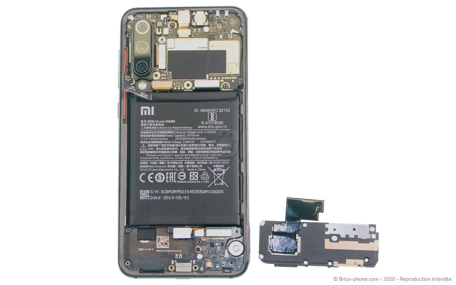 Changement du connecteur de charge  sur Mi 9 SE photo 3