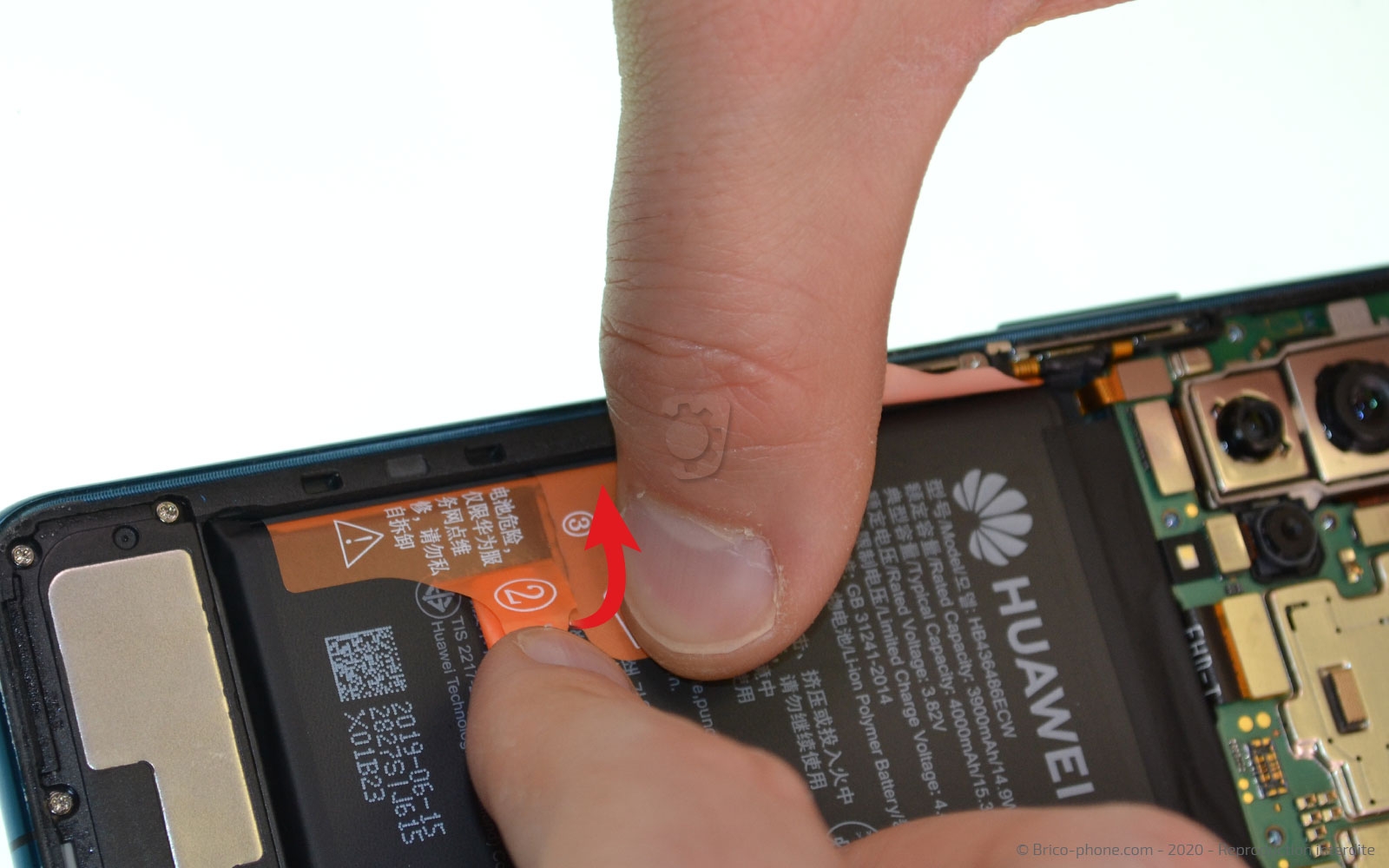 Changement de batterie sur Honor 20 Pro photo 2