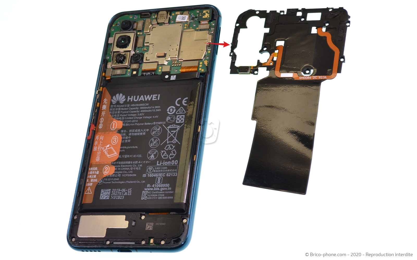 Changement de batterie sur Honor 20 Pro photo 4