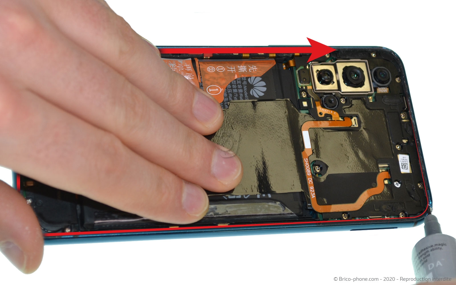 Changement de la vitre arrière sur Honor 20 Pro photo 1