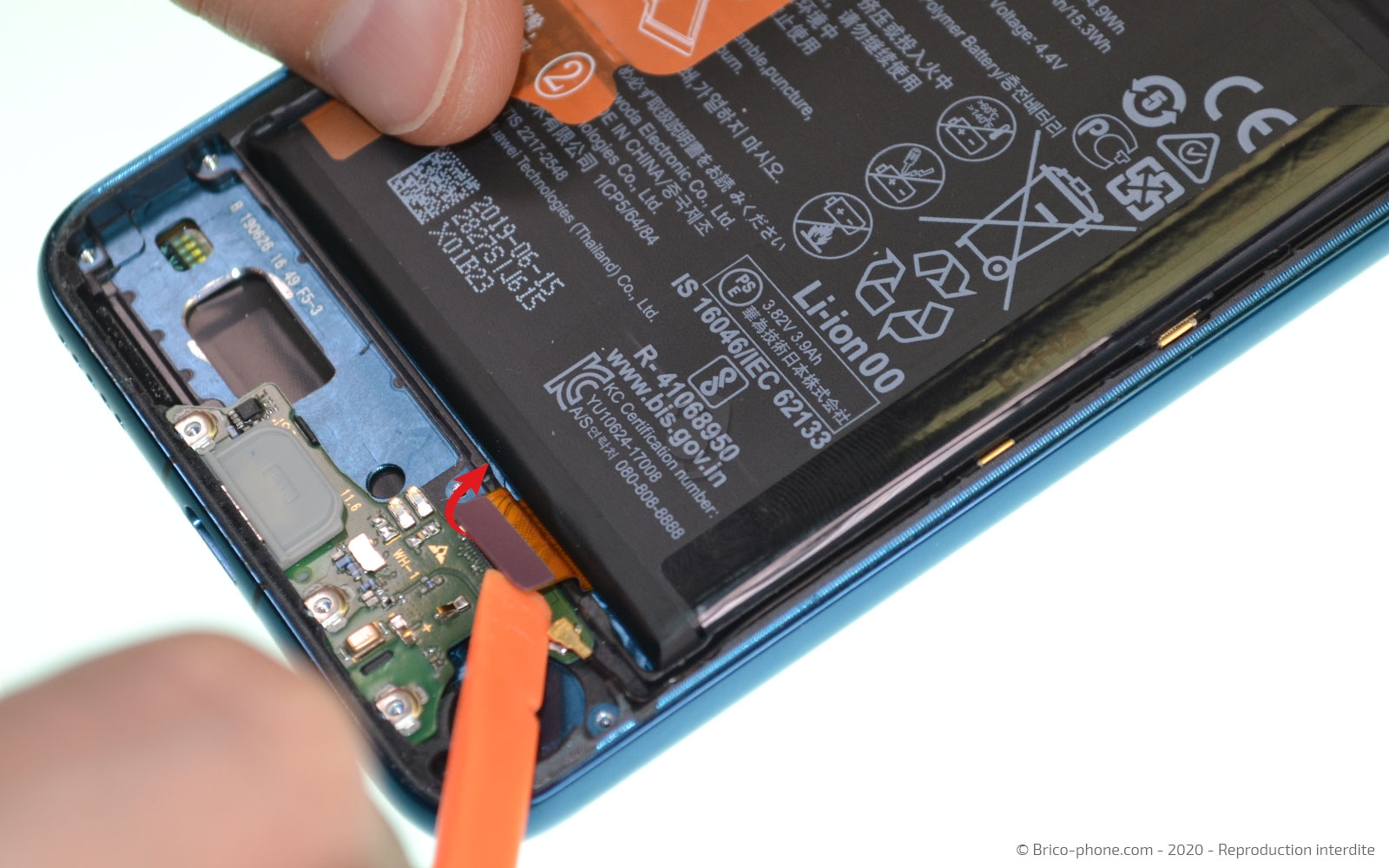 Changement du connecteur de charge sur Honor 20 Pro photo 4