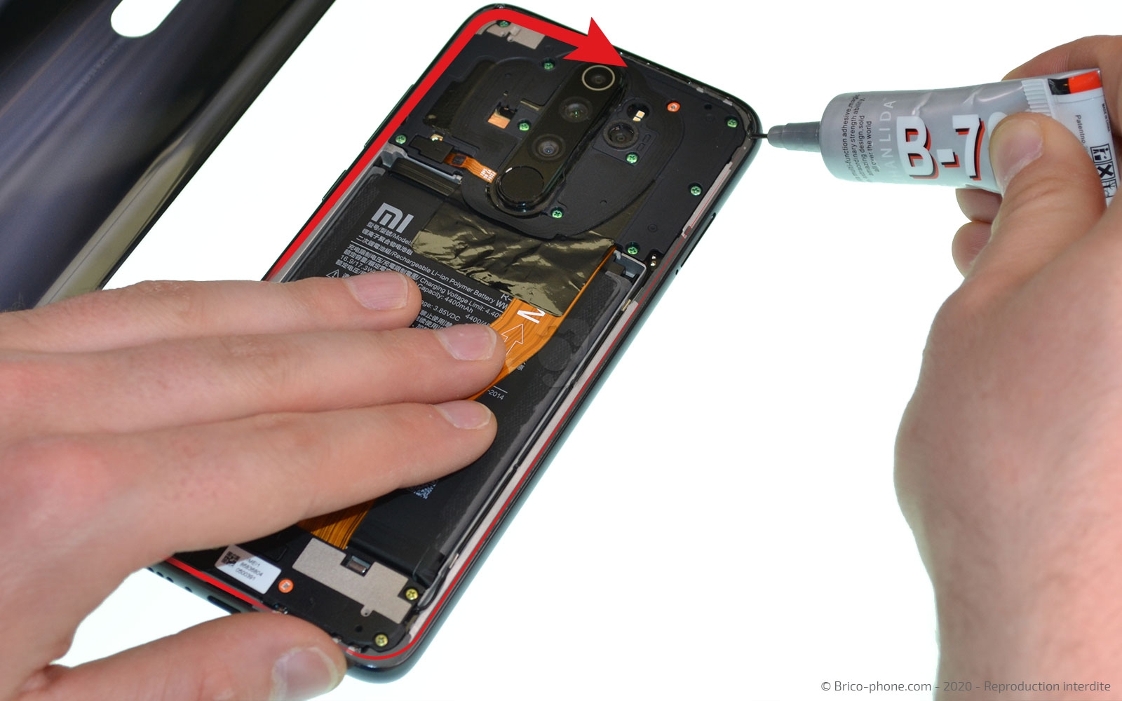 Changement de la vitre arrière sur Redmi Note 8 Pro photo 2