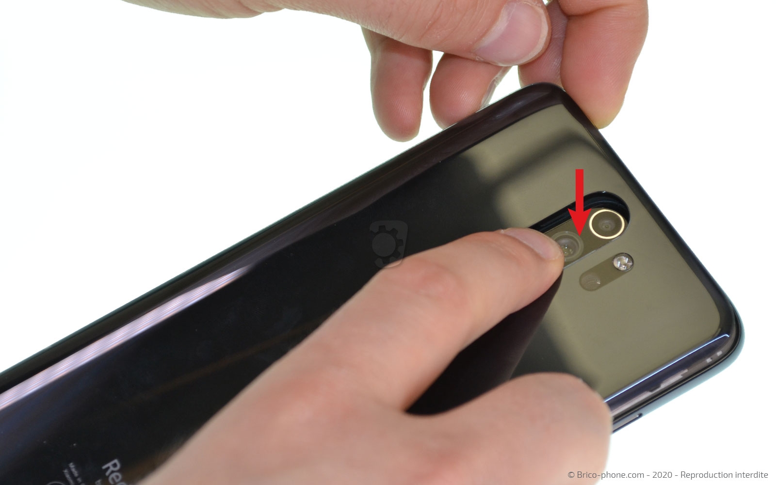 Cache Batterie Vitre Arrière Rouge Pour Xiaomi Redmi 8 - Coque De Remplacement Générique