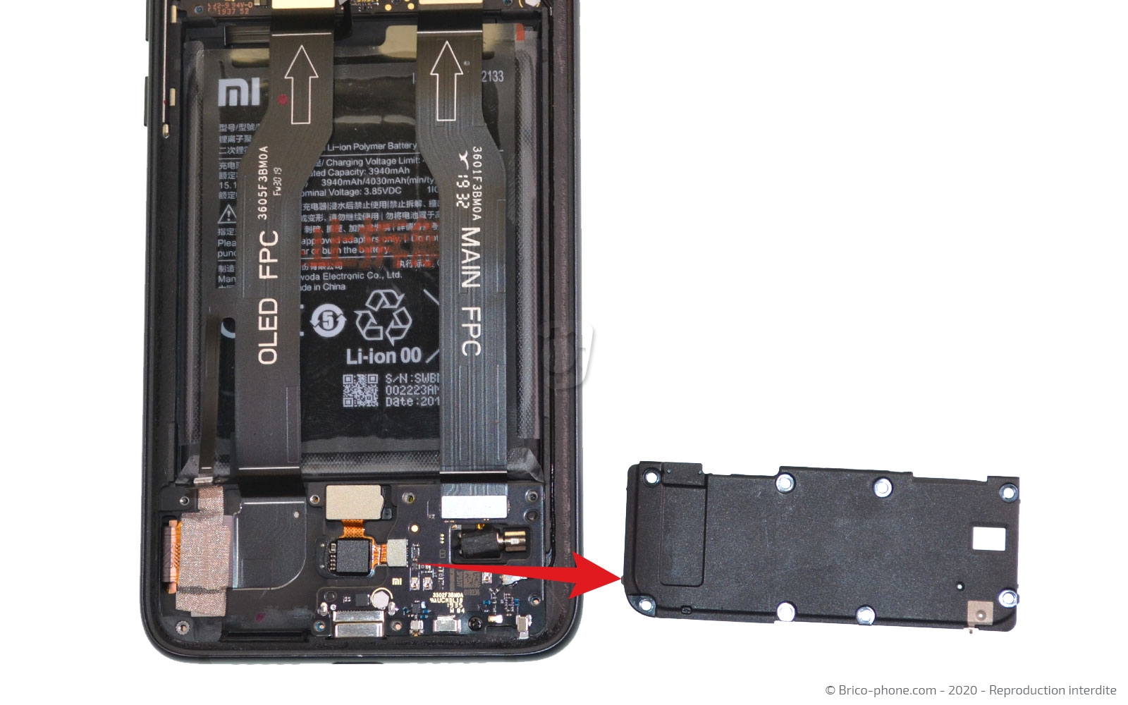 Changement du connecteur de charge  sur Mi 9 Lite photo 3