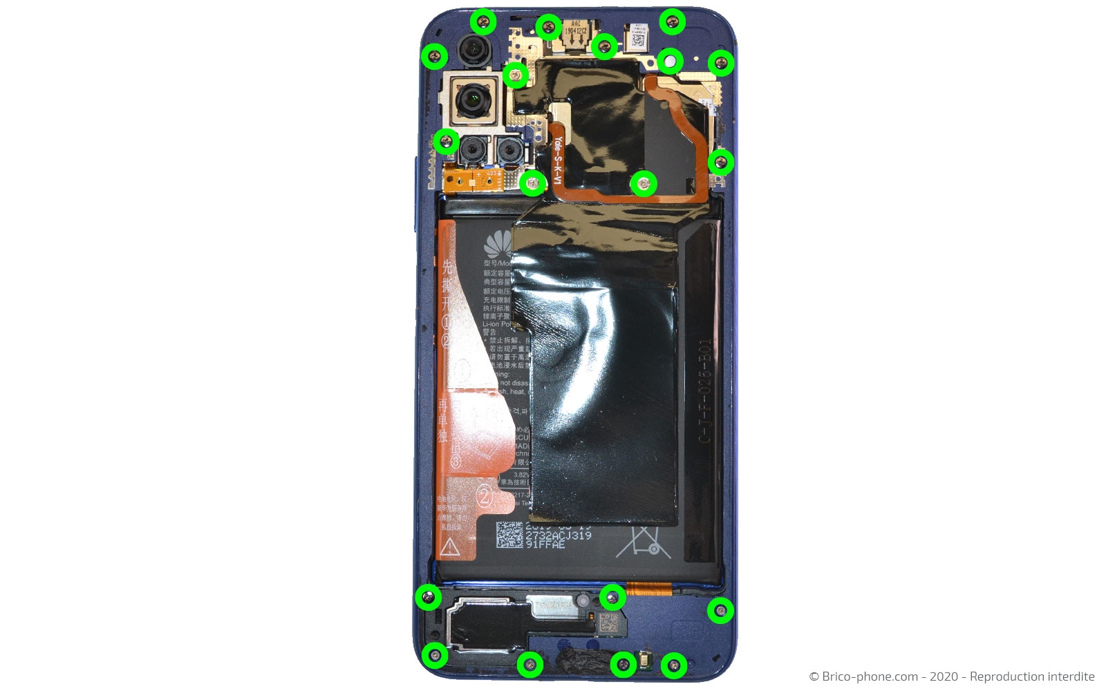 Changement de batterie sur Honor 20 photo 1