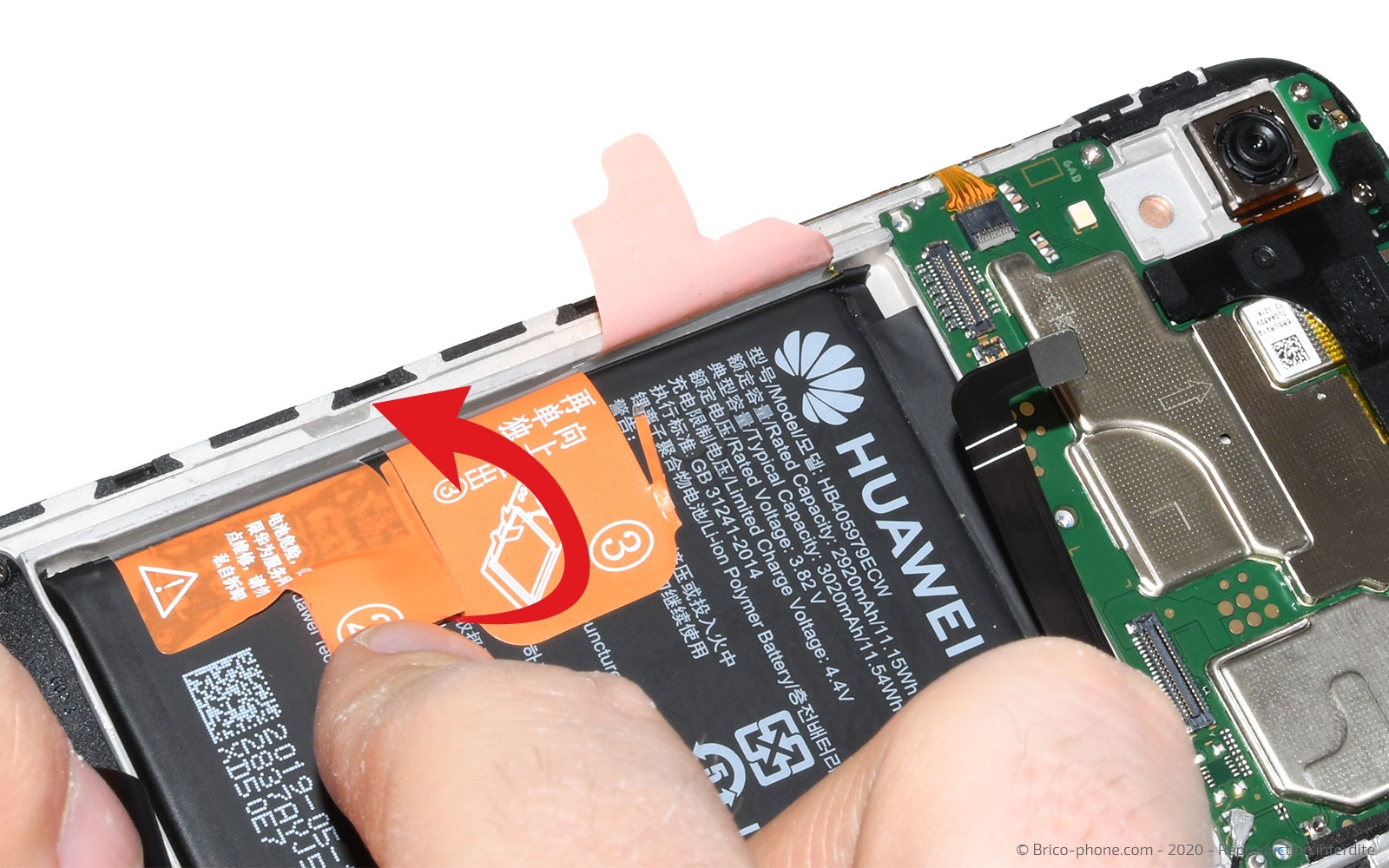 Changement de batterie sur Y6 2019 photo 2