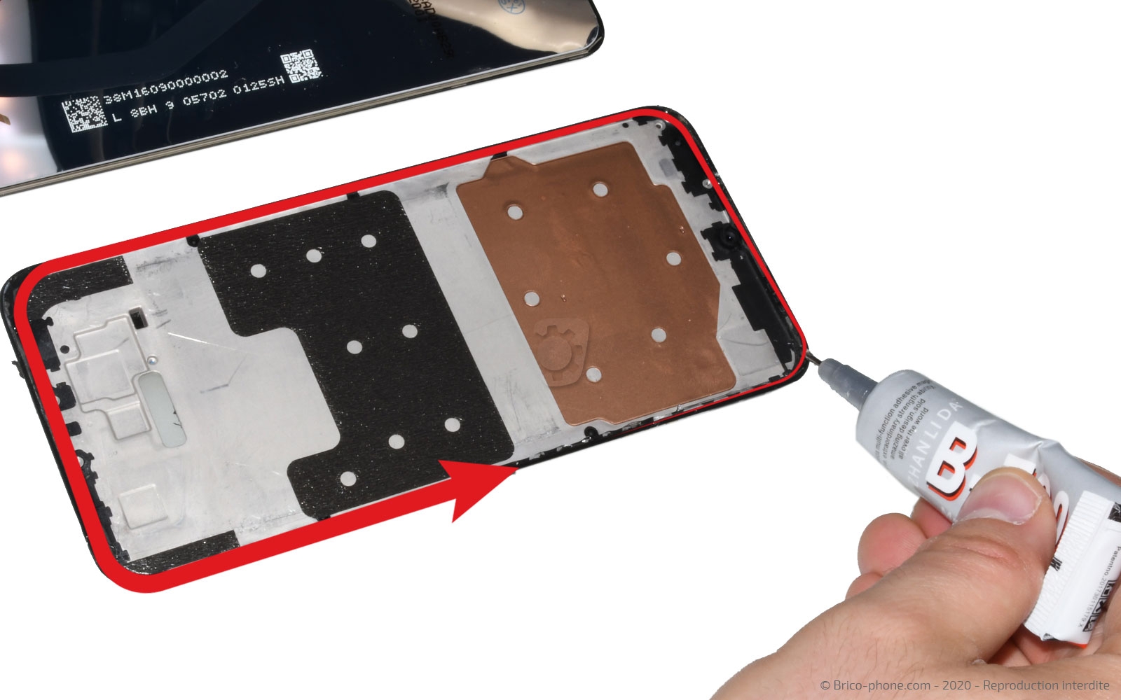 Changement d'écran (vitre + LCD) sur Y6 2019 photo 2