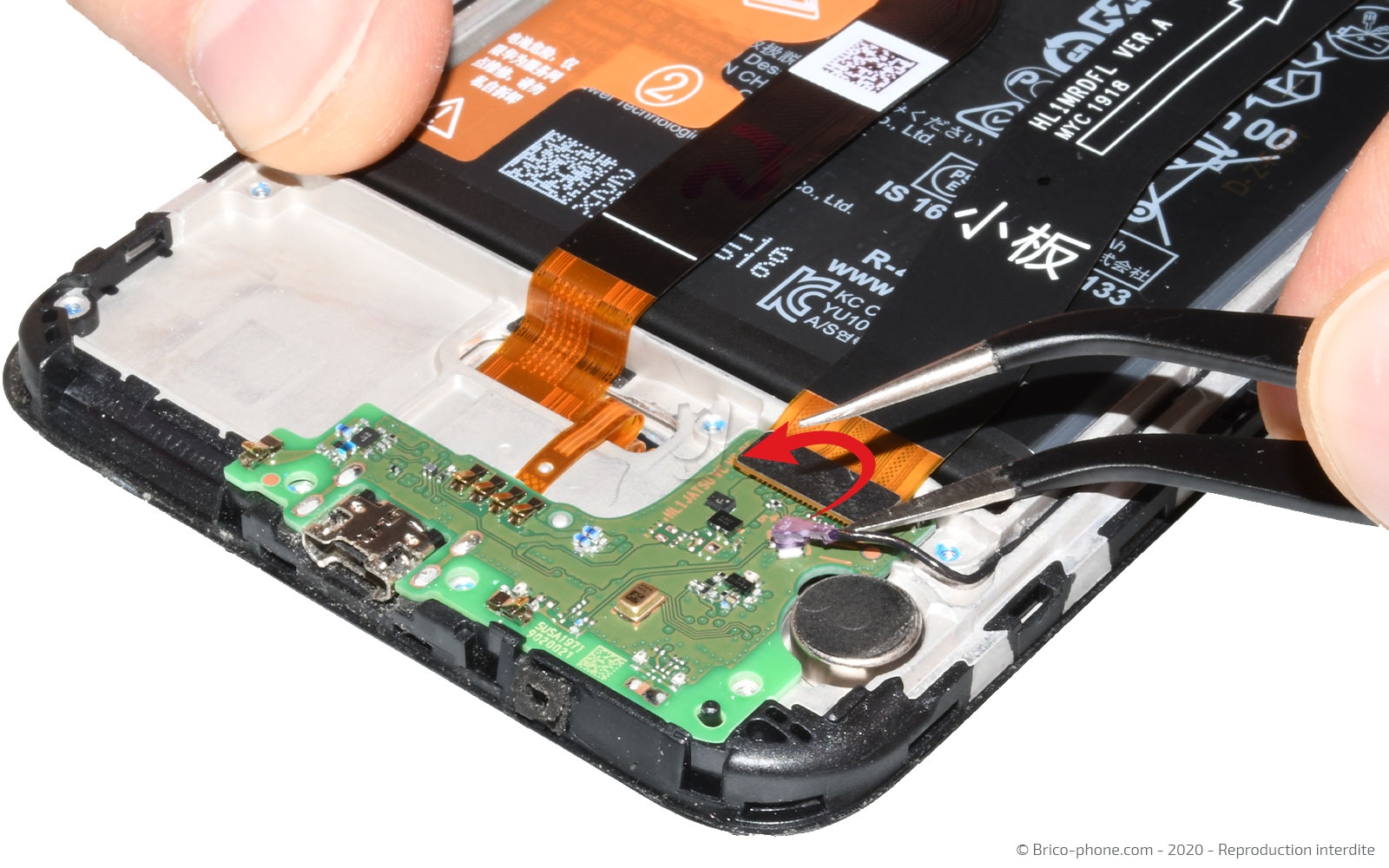 Changement d'écran (vitre + LCD) sur Y6 2019 photo 1