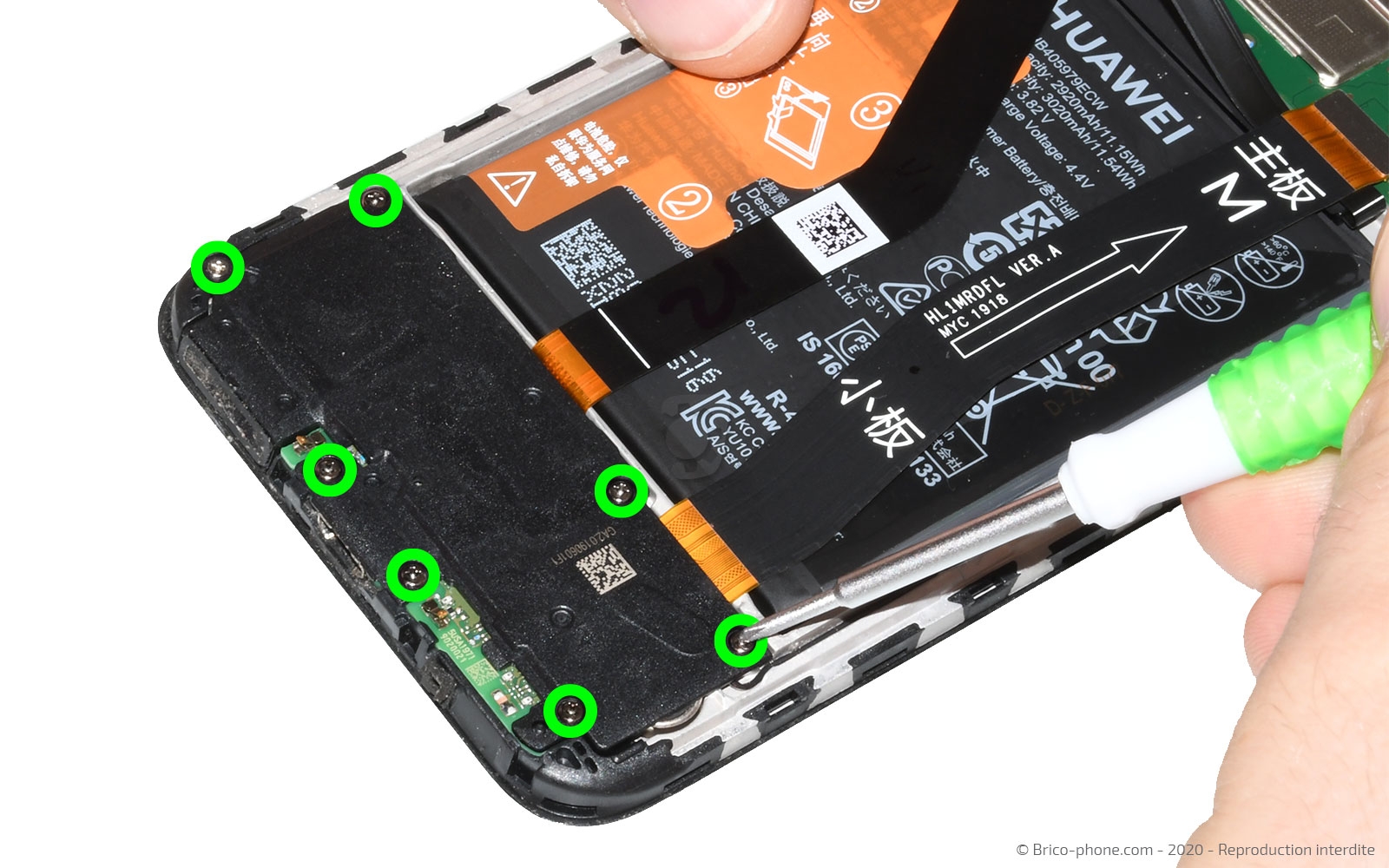 Changement d'écran (vitre + LCD) sur Y6 2019 photo 1