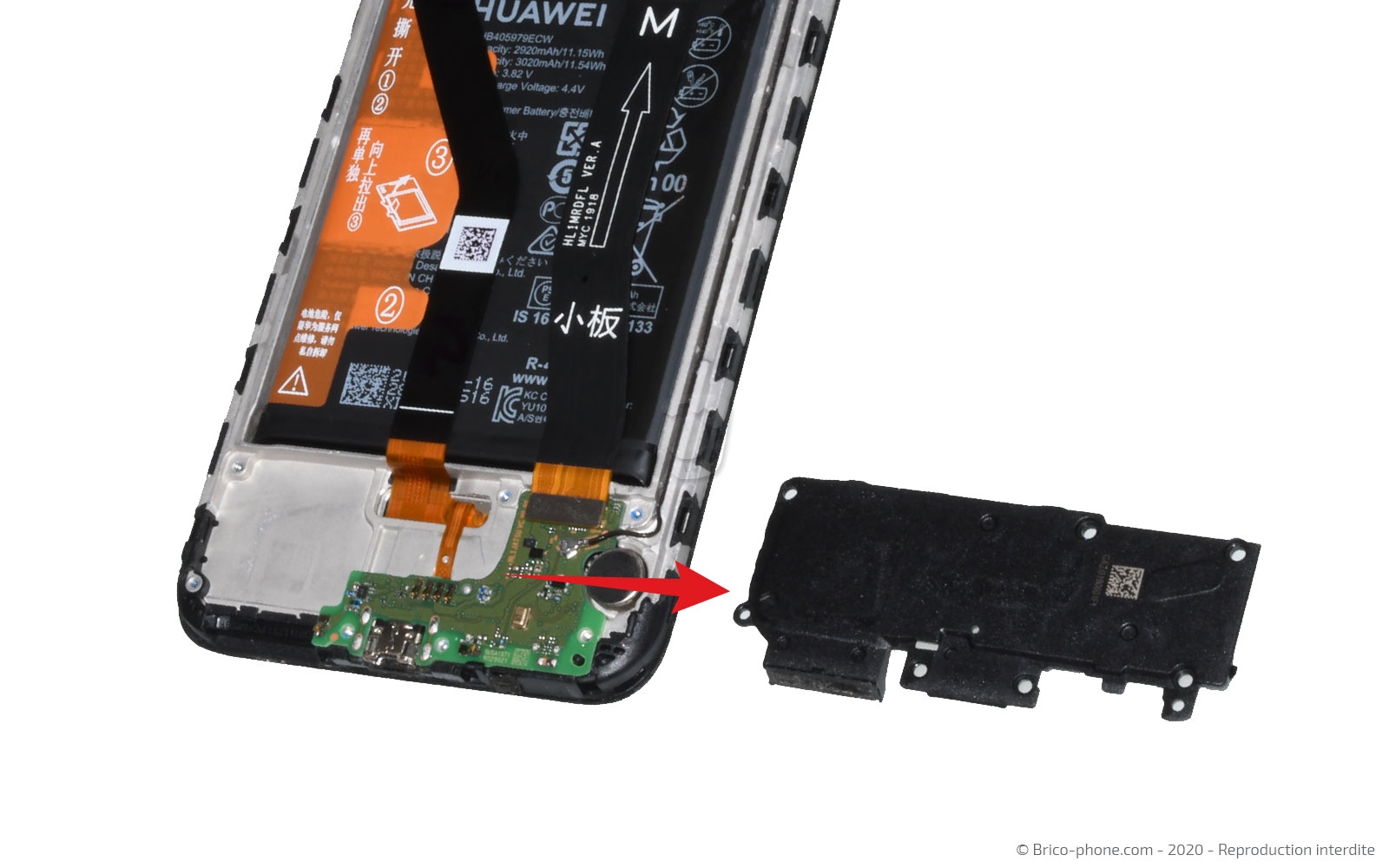 Changement d'écran (vitre + LCD) sur Y6 2019 photo 3