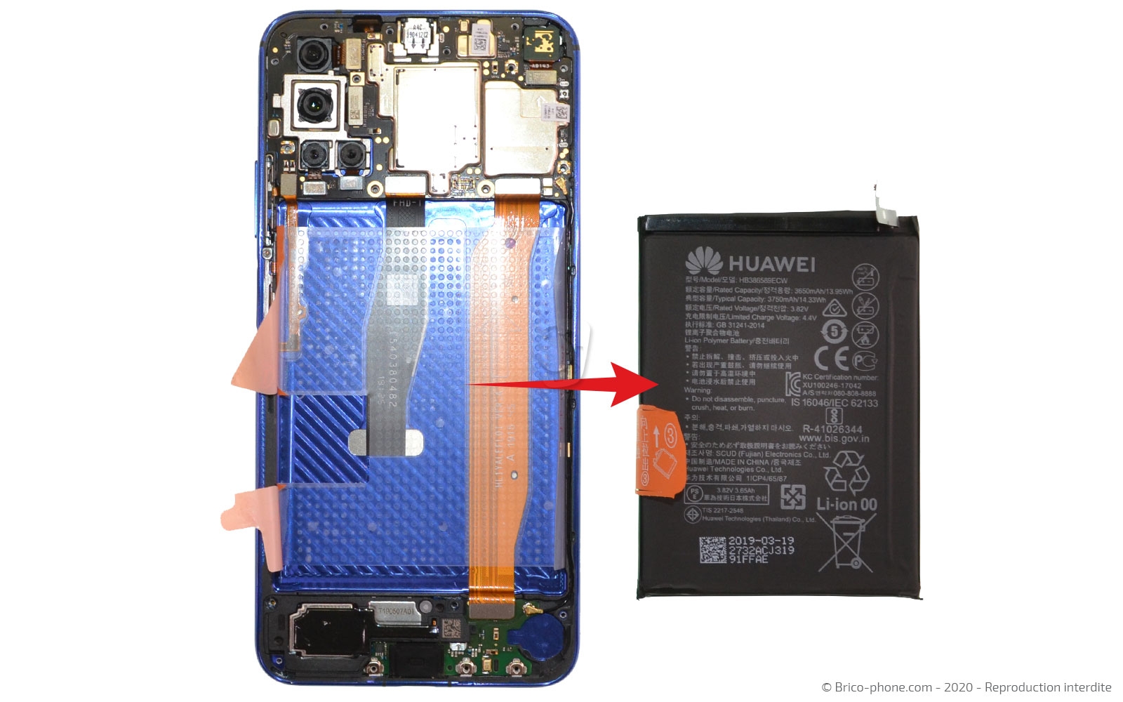 Changement d'écran (vitre + LCD) sur Honor 20 photo 4