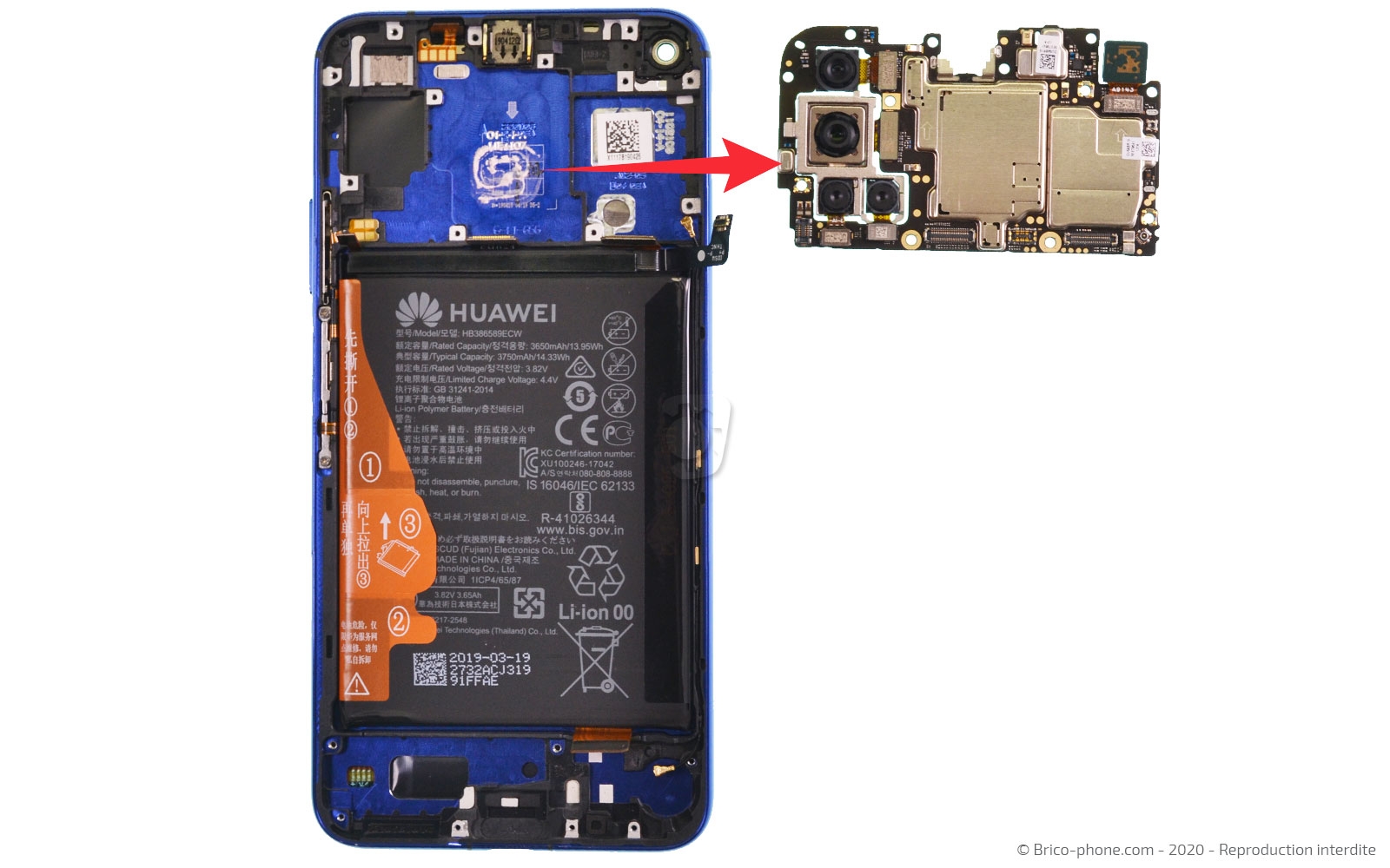 Changement du bloc écran sur Honor 20 photo 2