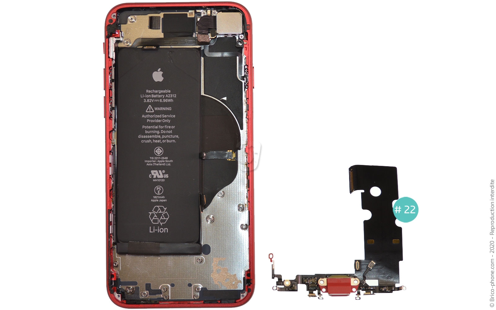 Remplacer le connecteur de charge  sur iPhone SE 2020 photo 4