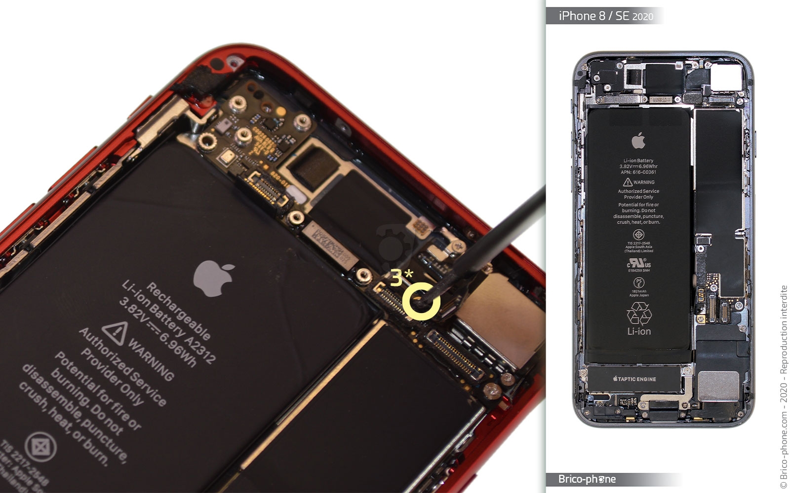 Changement du haut-parleur externe sur iPhone SE 2020 photo 4