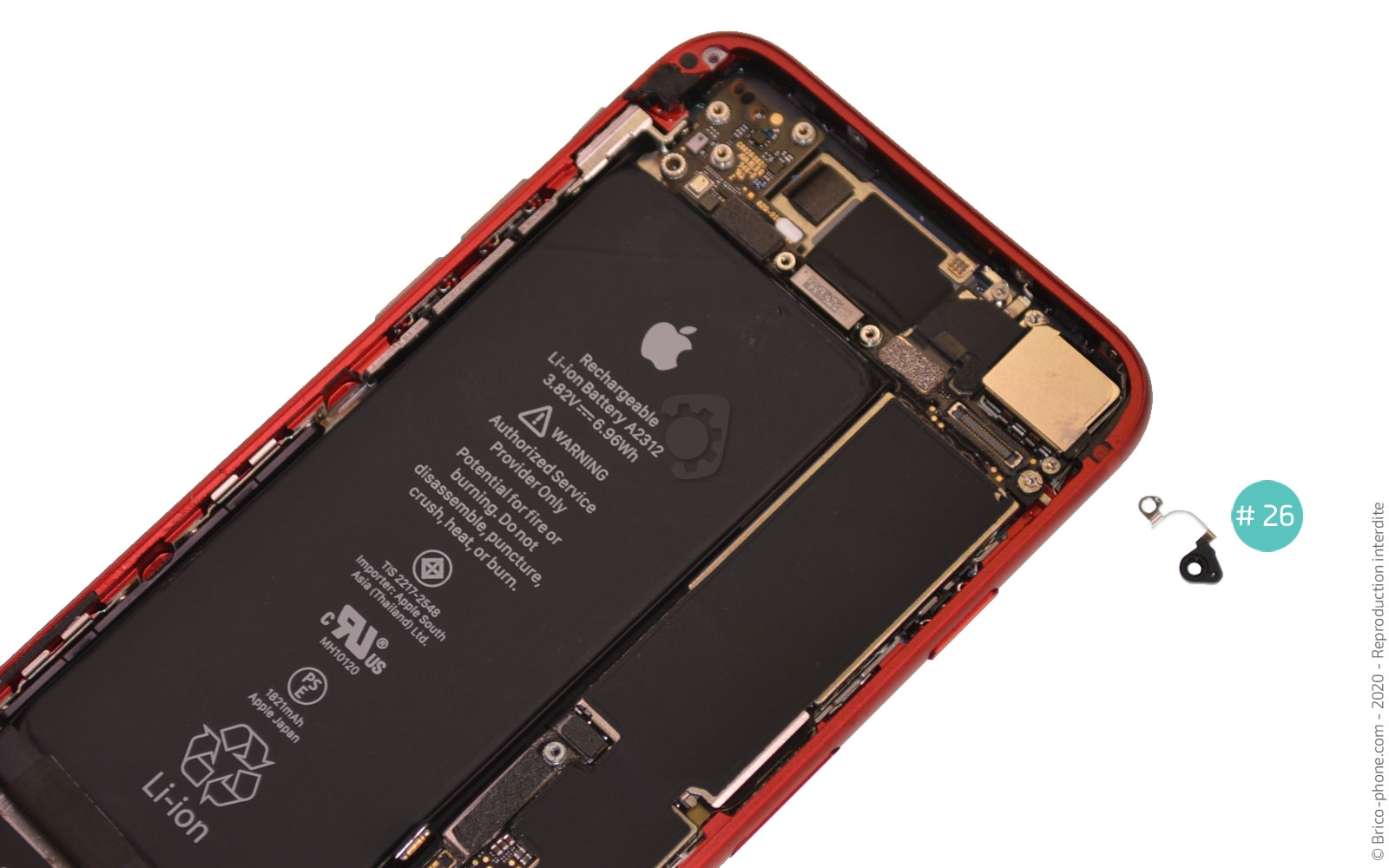 Changement du haut-parleur externe sur iPhone SE 2020 photo 4